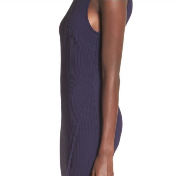 ASTR The Label | Mock Neck Ribbed Bodycon Dress in Navy | Size Small - Picture 5 of 11